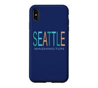 SEATTLE WA Blue Green and Yellow Case for iPhone XS Max