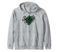 Seattle WA Emerald City for Men Women. Zip Hoodie