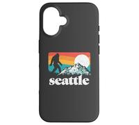 Seattle Washington Bigfoot Mountains Retro Distressed 80s Case for iPhone 16