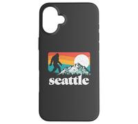 Seattle Washington Bigfoot Mountains Retro Distressed 80s Case for iPhone 16 Plus