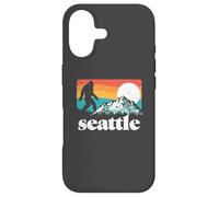 Seattle Washington Bigfoot Mountains Retro Distressed 80s Case for iPhone 17