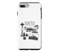 Seattle Washington City Skyline Space Needle Public Market Case for iPhone 7 Plus/8 Plus