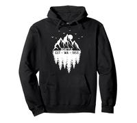 Seattle Washington Established 1853 Mountains Trees Souvenir Pullover Hoodie