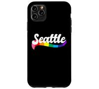 Seattle Washington rainbow logo LGBTQ+ rights gay pride SEA Case for iPhone 11 Pro Max