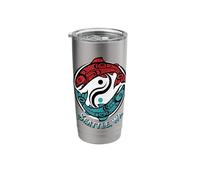 Seattle Washington Two Salmon Pacific Northwest Coast Style Stainless Steel Insulated Tumbler