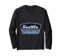 Seattle Washington Vintage Retro City Travel Long Sleeve T-Shirt