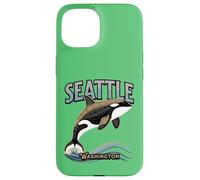 Seattle Washington Whale Ocean Coast Art Case for iPhone 15