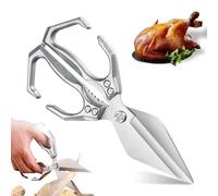 Seattleget Kitchen Scissors Silver, Multifunctional Heavy-Duty Kitchen Shears, Japan Cooking Scissors with Ergonomic Handle, Cut Chicken, Duck More with Ease, Transform Your Cooking Experience (W)