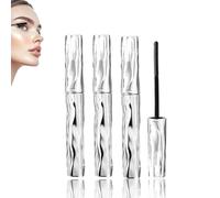 SeattleGet Mascara, Iron Wand Mascaras, 3D Curling Eyelash Iron Mascara, No Flaking, Telescopic Steel Tube with Washable Metal Brush & Black Tubing Primer for Voluminous Lashes (3Pcs)