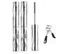 SeattleGet Mascara, Ultimate Length & Curl Mascara Set, Iron Wand Mascaras, Waterproof Long-Lasting 3D Curling Eyelash Iron with No Flaking, Volumising & Lengthening (2pcs)