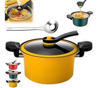 Seattleget Micro Pressure Stockpot, 3.5L Micro Pressure Crock Pot, Gas Stove/Open Fire Induction Cooker Universal Stew Pot, Anti Stick Heat Resistant Pressure Cooker for Home Kitchen (b1)