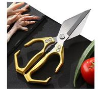Seattleget Multifunctional Heavy-Duty Kitchen Shears - Seattle Get Scissors, Japanese Kitchens Scissors, 2 in 1 Kitchen Scissores with Walnut Cracker Cut Meat, Seafood, Bone Cutting (Yellow)