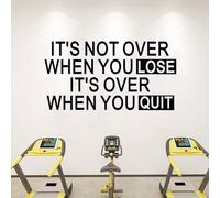 SEATUNE Gym Inspirational Quotes Wall Stickers - Positive Motivational Office Wall Decals - Workplace Home Vinyl Art Wall Decor - It's Not Over When You Lose It's Over When You Quit 28.6"X15"