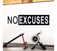 SEATUNE Gym Inspirational Quotes Wall Stickers - Sports Motivational Fitness Wall Decals - Bedroom Home Garage Vinyl Art Wall Decor - No Excuses 25"X7"