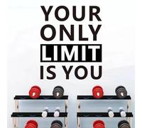 SEATUNE Large Motivational Gym Wall Decals - Inspirational Quotes Office Wall Stickers - School Classroom Home Garage Vinyl Art Wall Decor - Your Only Limit is You 20"X24"