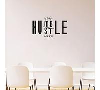 SEATUNE Wall Decor for Men, Wall Decals for Living Room, Inspirational Motivational Yoga Office Bedroom Dorm Positive Women Quotes Saying Vinyl Art Decor Home Sticker Stay Humble Hustle Hard 28"X16"
