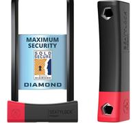 Seatylock Mason Bike U Lock - Patented Heavy Duty Anti Theft Diamond Security Bicycle Lock - Super Wide Safety Master Tool ULock with Keys for Electric Bikes Scooters and Motorcycles (30CM)
