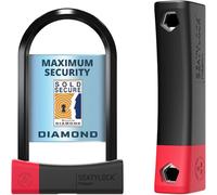 SeatyLock Mason Bike U Lock - Patented Heavy Duty Anti Theft Sold Secure Diamond Rated Bike ULock - High Security Bicycle Lock with Key for Electric and City Bikes (22CM)