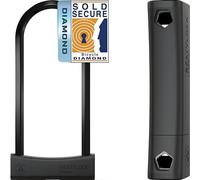 SeatyLock Mason Bike U Lock - Patented Heavy Duty Anti Theft Sold Secure Diamond Rated Bike ULock - High Security Bicycle Lock with Key for Electric and City Bikes (30CM)