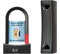 SeatyLock Mason Bike U Lock - Patented Heavy Duty Anti Theft Sold Secure Diamond Rated Bike ULock - High Security Bicycle Lock with Key for Electric and City Bikes (18CM)