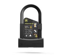 SeatyLock Mason Sold Secure Gold Bicycle U-Lock with 17mm Thick Patented Triangular Crossbars, Double Deadbolt, and Drill Resistant Features - Heavy Duty Bike Lock with Keys - 18cm Black