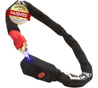 Seatylock Viking Bike Chain Lock with Key - Magnetic Patented Sold Secure Silver Rated - Heavy Duty Anti Theft - Smart Ultra Security Bicycle Lock (110 CM - 43")