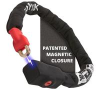 Seatylock Viking Bike Chain Lock with Key - Magnetic Patented Sold Secure Silver Rated - Heavy Duty Anti Theft - Smart Ultra Security Bicycle Lock (90 CM - 35.4")