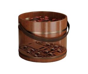 Seau De Bain De Pieds En Bois - Spa De Massage 12,2 Pouces | De Trempage D'acupression - Trempeur De Pieds En Bois Isolé Avec Rouleau Pour Le Nettoyage De Relaxation Sauna Utilisation