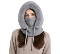 SEAUR 3 in 1 Beanie Hat for Women Warm Neck Cap Balaclava Ski Mask
