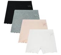 SEAUR 4 Pack Girls Dance Shorts Kids Stretchy Biker Play Shorts Under Dress Bike Safety Undershorts Yoga Gymnastics Underwear Shorts 0-12 Months