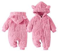 SEAUR New Born Winter Baby Suit Baby Hooded Jumpsuit Zipper Baby Winter Coats Next Day Cartoon Bear Snowsuit Warm Outwear 3-6 Months