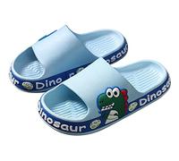 SEAUR Pool Sliders Unisex Soft Beach Slides Sandals Non-Slip Flip Flops with Cute Pattern Kid Slippers for Beach Shower Living room Blue 8/8.5 (26-27)