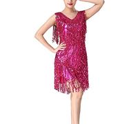 SEAUR - Sequin Tassel Dress for Women 1940s Flapper Dress Latin Dance Costume Party Cocktail Dress