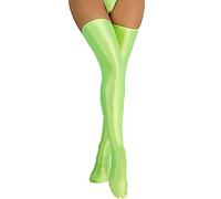 SEAUR Women's Shiny Opaque Oill Thigh High Stockings Ultra Pantyhose Smooth Tights Metallic Oil Glossy Stocking Party Club Cosplay