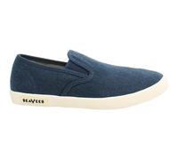 Seavees Women's Baja Standard Slip-On Blue Canvas Plimsolls | Size: 4 Seavees Blue 4