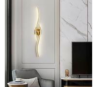 SEAVI Wall Sconces, Metal Linear Wall Mounted Lamp Fixtures, Create a Modern Wall Lamps Cozy Atmosphere, Wall Lighting for Mirror, for Bathroom and Bedroom 100cm/39.4in Gold