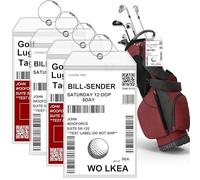 SEAVILIA 4 Pack Extra Large Golf Luggage Tag Holders 10"x 6", Waterproof Clear PVC Plastic, for Golf Bag Travel & Shipping & Cruise Travel Essentials 2026 with Sturdy Steel Loop