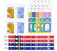 SEAVILIA 5 Pack Cruise Luggage Tag Holder & 4 Pack Cruise Ship Lanyards with Waterproof Id Badge Holder, Cruise Essentials 2025 for NCL, Princess, Carnival, Royal Caribbean and Celebrity