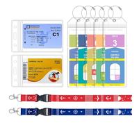 SEAVILIA Cruise Luggage Tag Holder & Cruise Ship Lanyards with Waterproof Id Badge Holder, Cruise Essentials 2025 for NCL, Princess, Carnival, Royal Caribbean and Celebrity, Clear, Narrow(for Royal