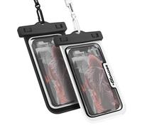 Seawag NEXT Waterproof Phone Pouch, IPX8 Dry Bag for iPhone 16 15 14 Pro Max & Samsung Galaxy S25 - Underwater Case, Full Touchscreen, Lanyard, Beach Pool Swimming, Black&White (2 Pack)