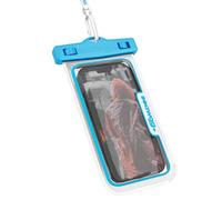Seawag NEXT Waterproof Phone Pouch, IPX8 Dry Bag for iPhone 16 15 14 Pro Max & Samsung Galaxy S25 - Underwater Case, Full Touchscreen, Lanyard, Beach Pool Swimming, Blue/White (1 Pack)