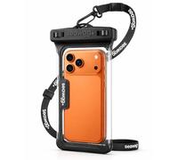 Seawag Waterproof Phone Pouch with Side-Button Access for iPhone 16, IPX8 Underwater Dry Bag FLEX Dual-Sided Case, Touchscreen, Lanyard, Beach Pool Kayaking, Black