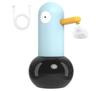 Seawah Automatic Foam soap Dispenser,Cute Duck Rechargeable Touchless Hand soap Dispenser for Bathroom Kitchen,Touch Free Foaming Soap Dispenser,Blue（400ml）