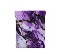 Seawater Seashell Starfish Print Leather Coin Purse, Small Change Pouch Wallet,Squeeze Coin Purse Pouch For Men Women, Purple Marble, One Size, Fashion