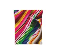 Seawater Seashell Starfish Print Leather Coin Purse, Small Change Pouch Wallet,Squeeze Coin Purse Pouch For Men Women, Rainbow Stripe, One Size, Fashion