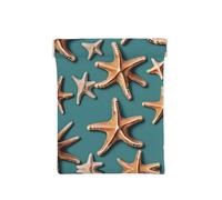 Seawater Seashell Starfish Print Leather Coin Purse, Small Change Pouch Wallet,Squeeze Coin Purse Pouch For Men Women, Sea Shell Starfish, One Size, Fashion
