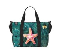 Seawater Seashell Starfish Travel Bags, Weekender Carry On for Women, Sports Gym Bag, Workout Duffel Bag,Overnight