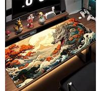 Seawave Dragon Large Gaming Mouse Pad, 1000x500x3mm Extended gaming mouse mat XXL improved Precision and Speed Mousemat with Stitched Edges, Desk Mat for Keyboard and Mouses