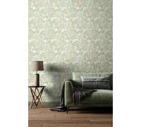 Seaweed Garden Matt Wallpaper Hoopla Walls Light Green One Size