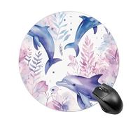 Seaweed in The Sea Mouse Pad, 7.8 Inch Portable Round Mouse Mat with Non-Slip Rubber Base & Smooth Surface, Waterproof Mousepad for Gaming Office & Home